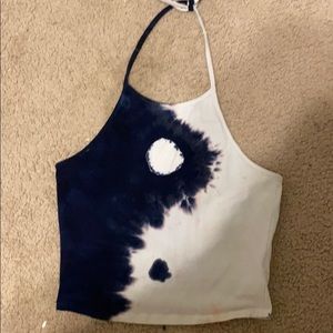 yin yang halter crop top